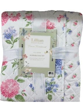 Lillian August French Farmhouse Full/Queen Floral Quilt Set 88”x92”